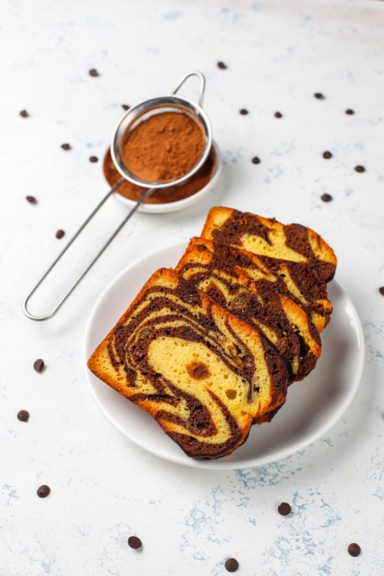 Cake marbré chocolat-spéculoos
