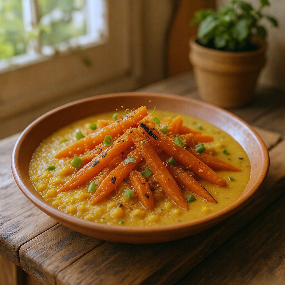 Dal aux carottes grillées
