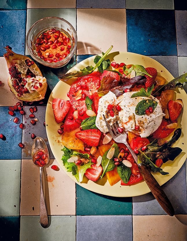 Tomates burrata aux fraises