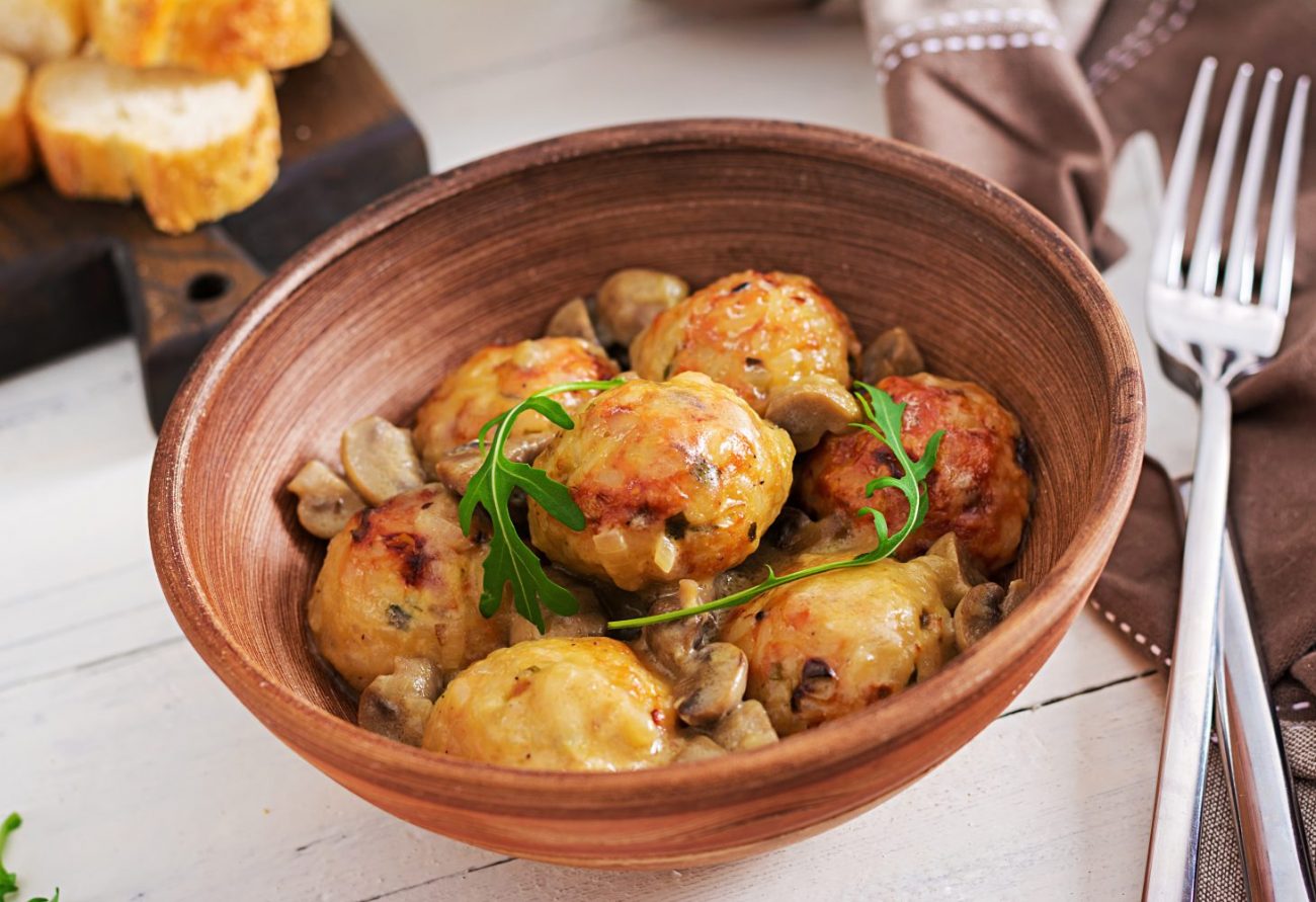 Boulettes de poulet à la forestière